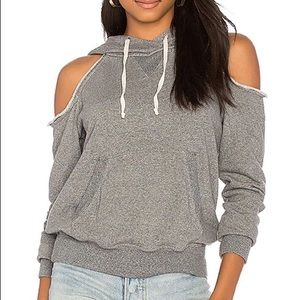 Splendid Off-the-Shoulder Grey Sweatshirt
